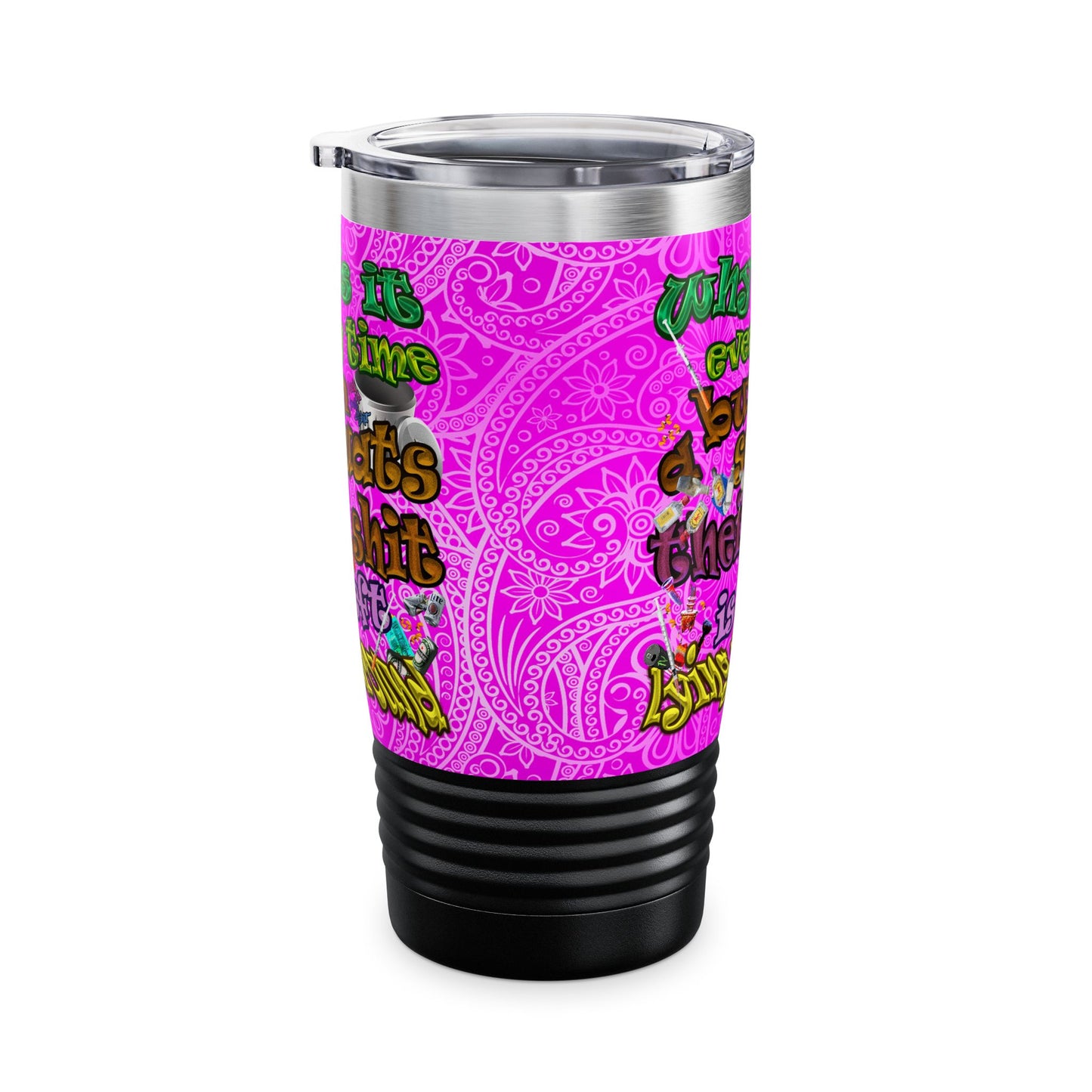 the bum's shit - Ringneck Tumbler, 20oz (pink swirl)