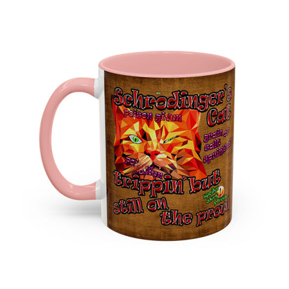 schrodinger's cat - Accent Mug (brown papyrus)