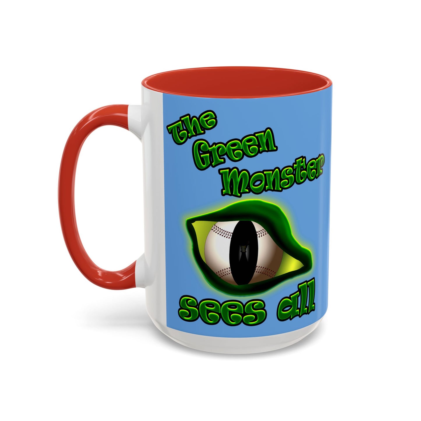 green monster - Accent Mug (light blue)