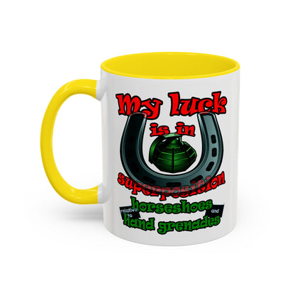 my luck - Accent Mug (white)