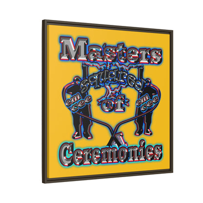 em cee squared - framed canvas art (yellow)