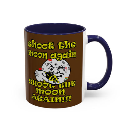 shoot the moon again - Accent Mug (brown)