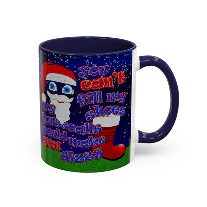 santa's shoes - Accent Mug ('snoops' background)