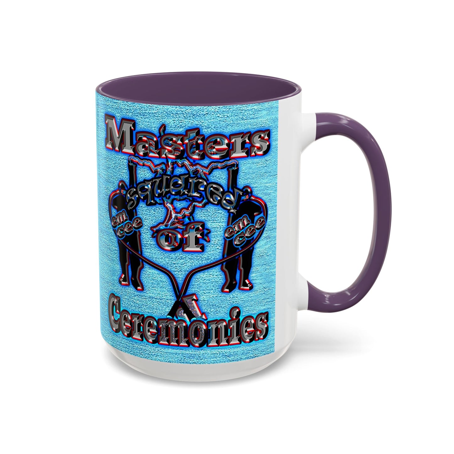 em cee squared - Accent Mug (faded dark blue)