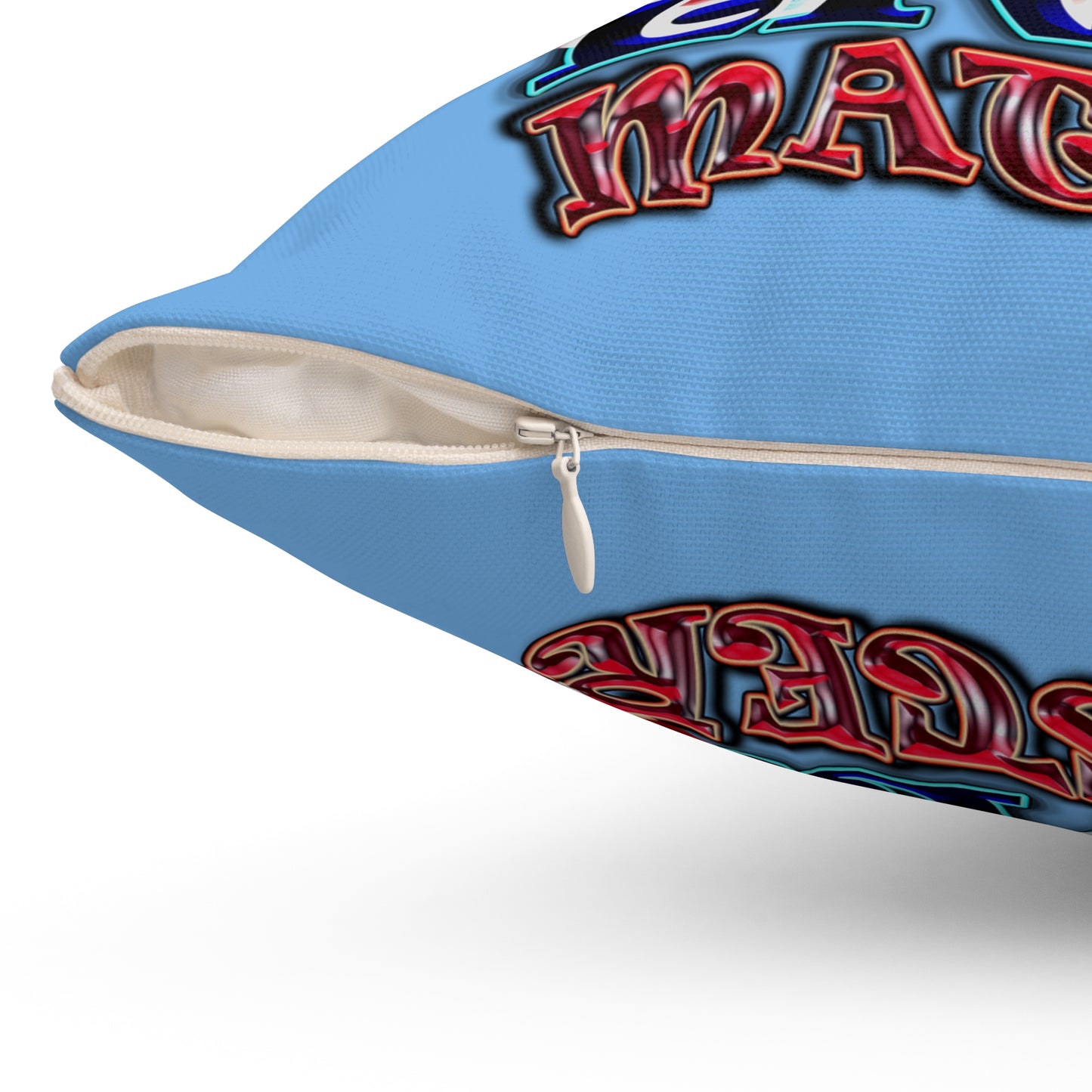 rw&b lives matter - Spun Polyester Square Pillow - (light blue)