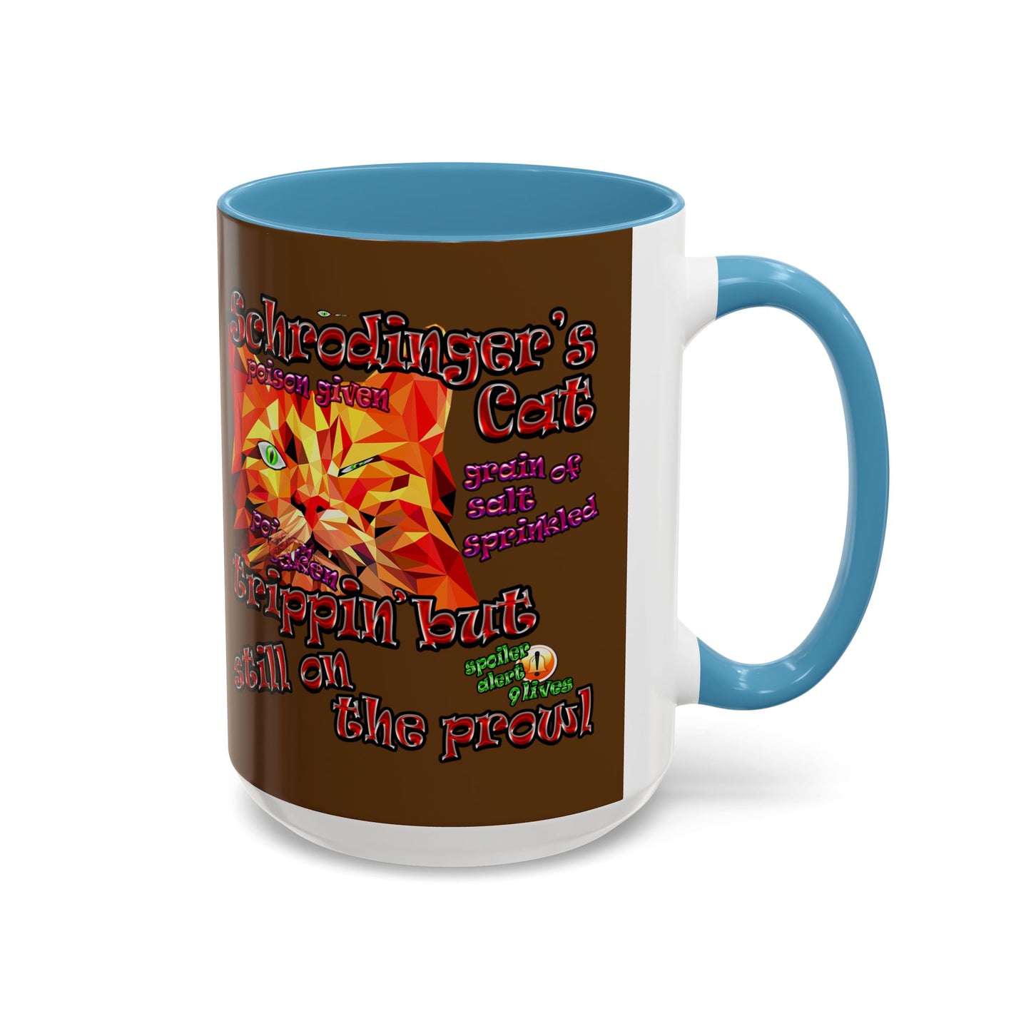 schrodinger's cat - Accent Mug (brown)