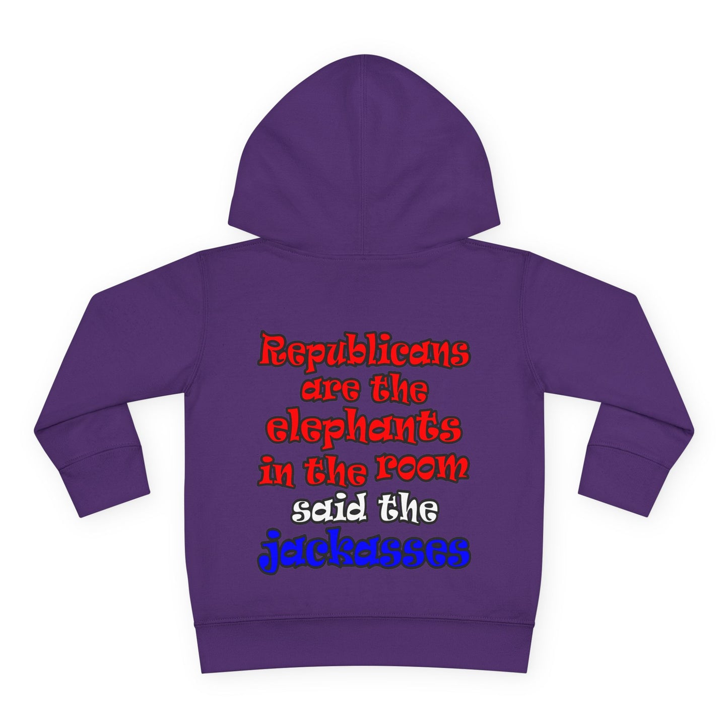 donkeys and elephants - Toddler Pullover Fleece Hoodie