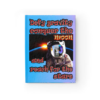defy conquer reach - journal-blank (light blue-purple wave)