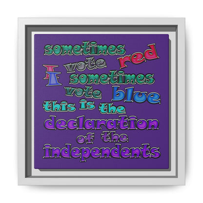 declaration of the independents - framed canvas art (purple)