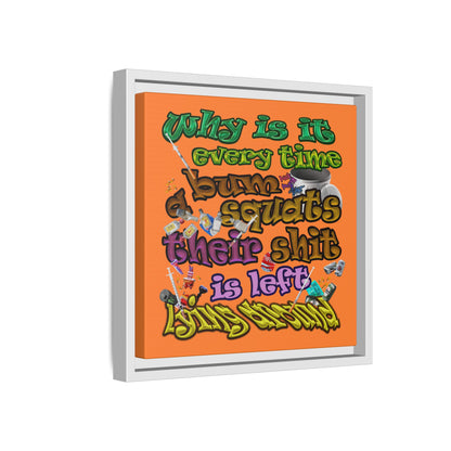 the bum's shit - framed canvas art (crusta)