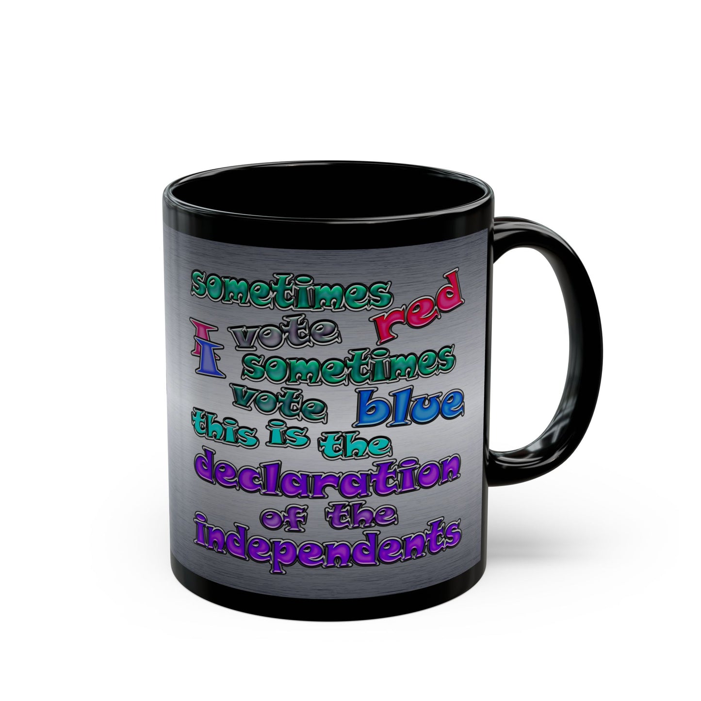 declaration of the independents - Black Mug (brushed nickel)