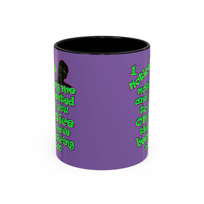noticed you noticing - Accent Mug (light purple)