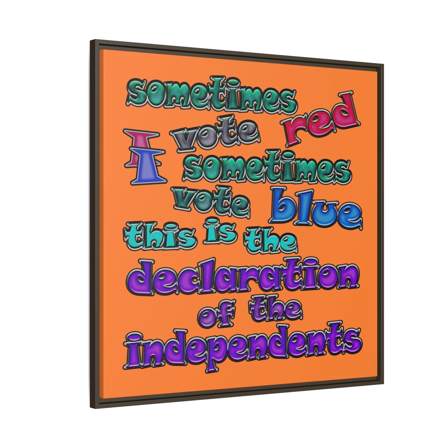 declaration of the independents - framed canvas art (crusta)
