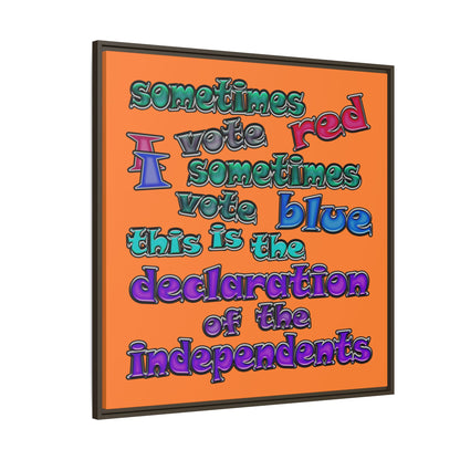 declaration of the independents - framed canvas art (crusta)