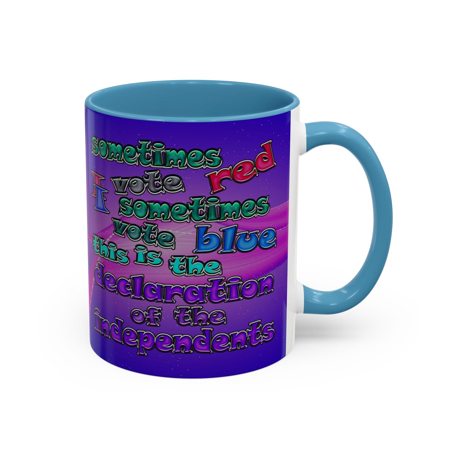 declaration of the independents - Accent Mug (purple-pink wave)