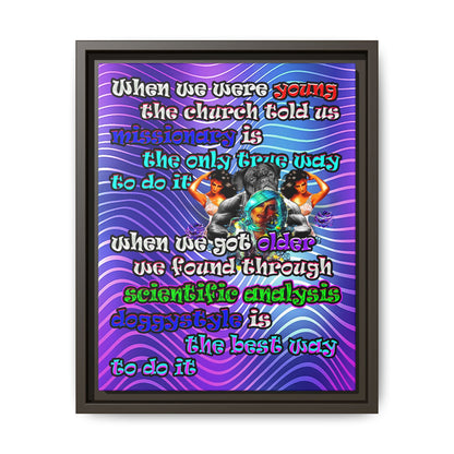 doggystyle - framed canvas art (purple wave)