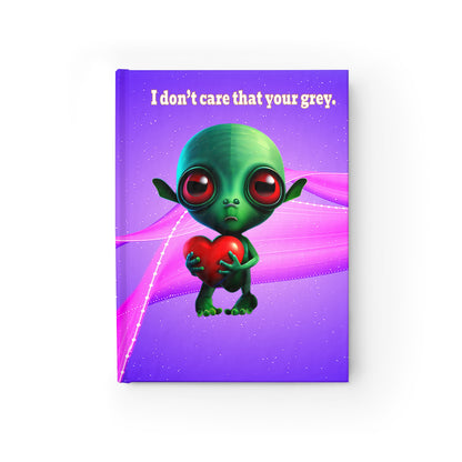 I don't care that your grey - journal-lined (purple-pink wave)