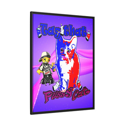 tag that - framed canvas art (purple-pink wave)