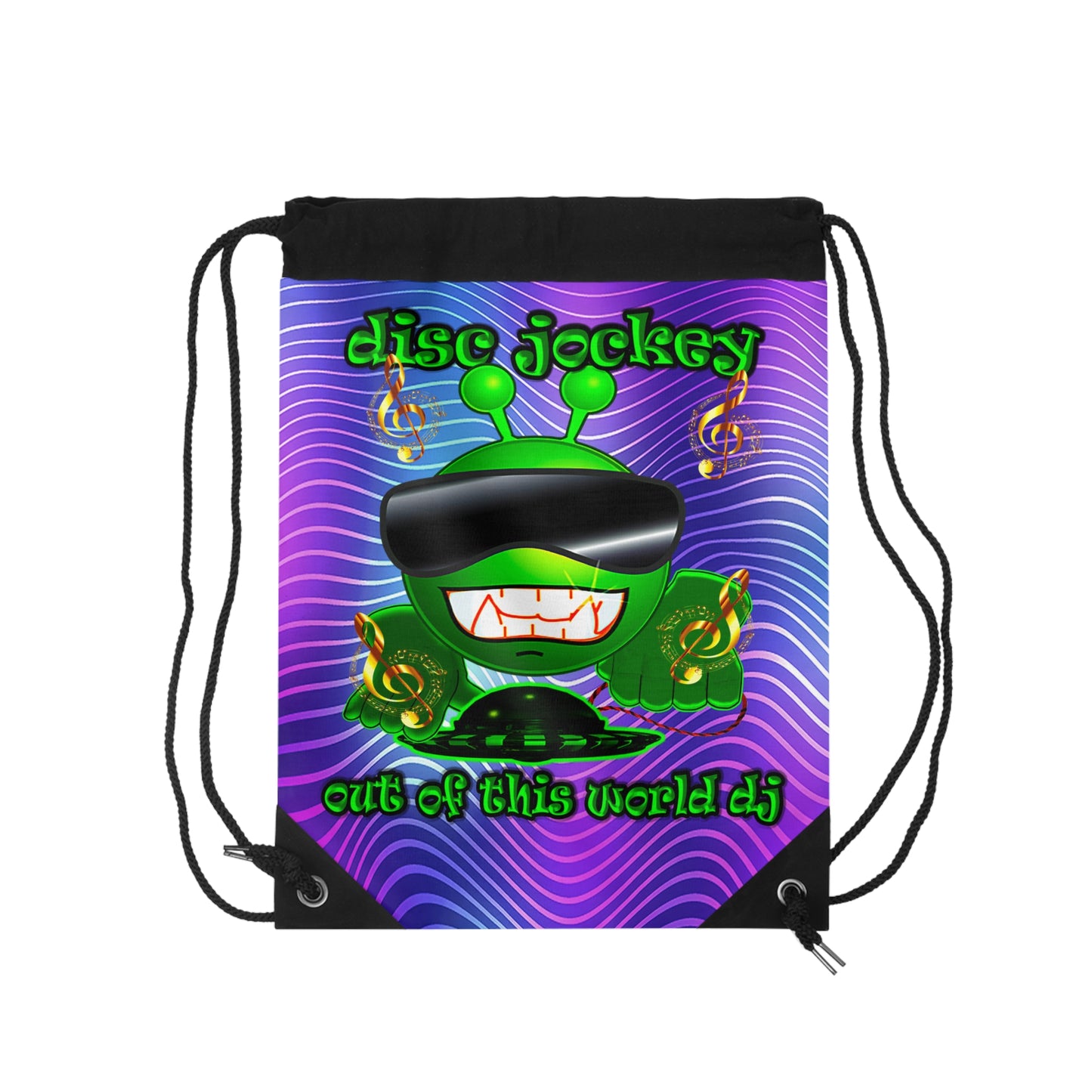 disc jockey - Drawstring Bag (purple wave)