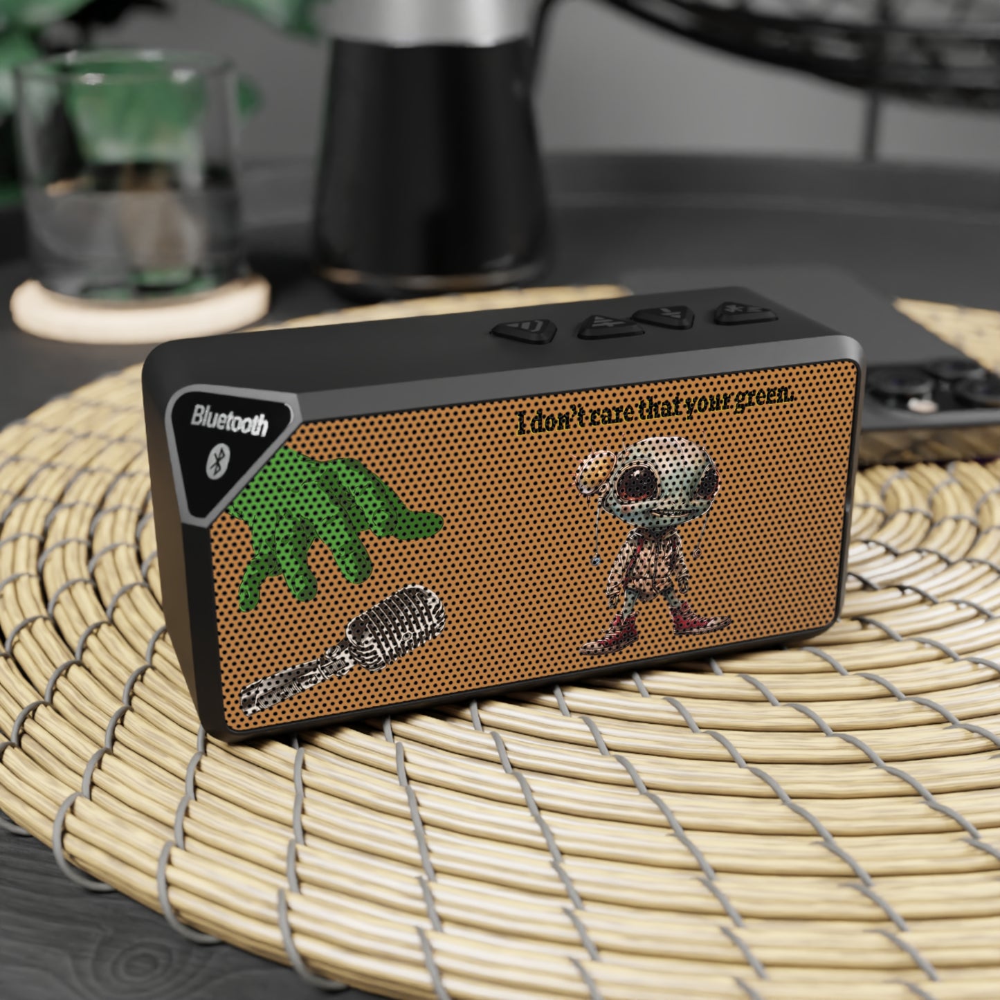 I don't care that your green - Jabba Bluetooth Speaker (light brown)