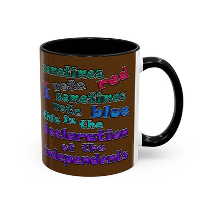 declaration of the independents - Accent Mug (brown)