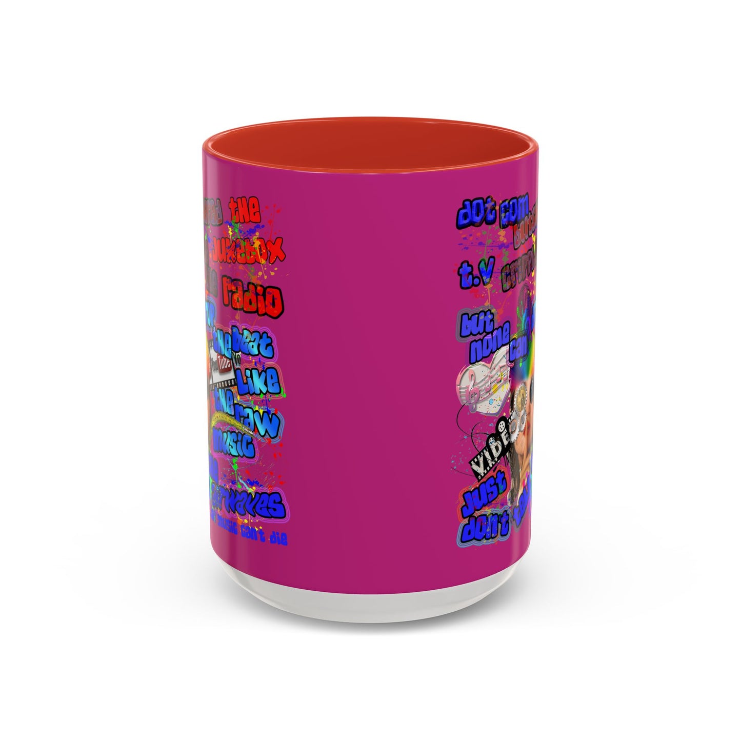 drop the beat - Accent Mug (pink)