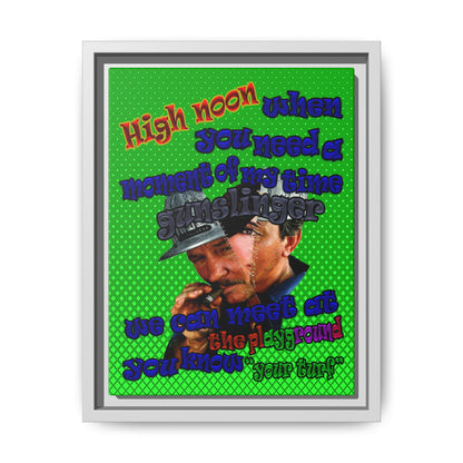 high noon - framed canvas art (logo green)