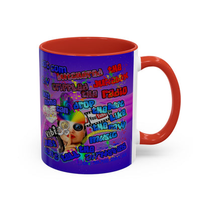 drop the beat - Accent Mug (purple-pink wave)