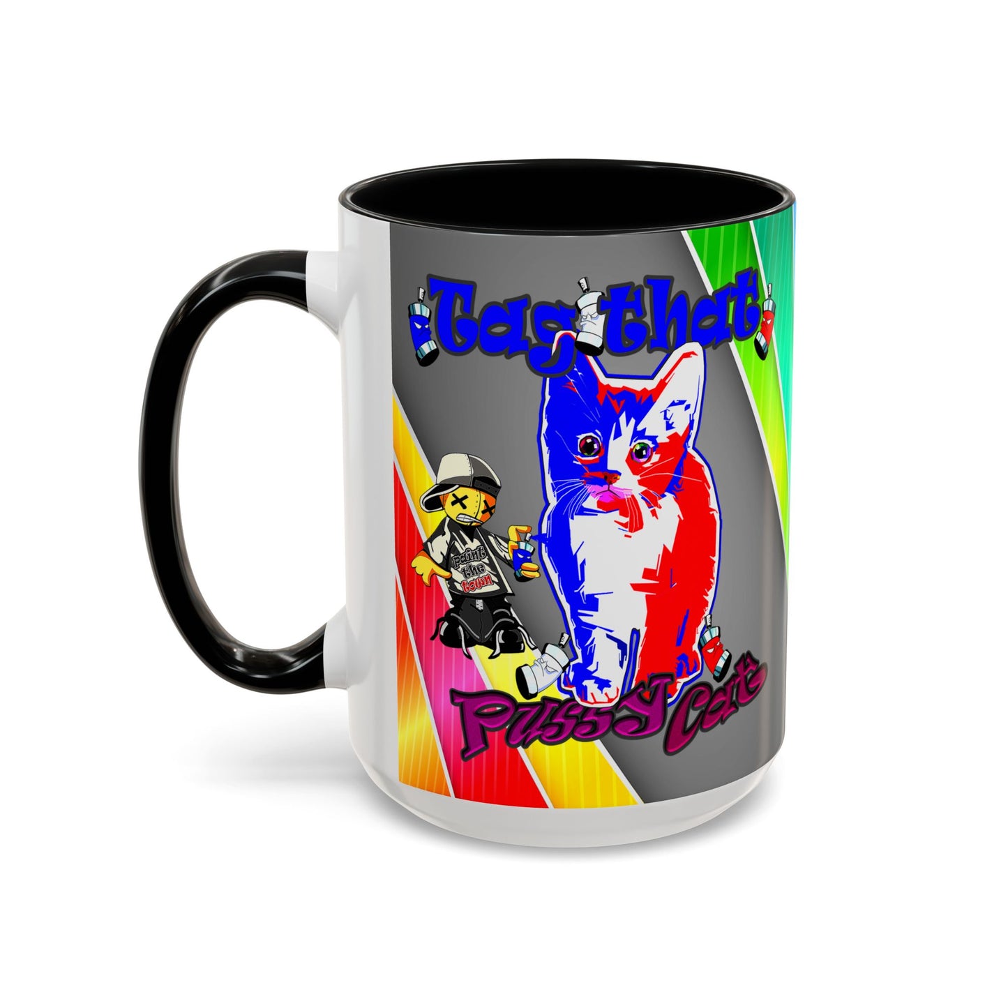 tag that - Accent Mug (rainbow split)