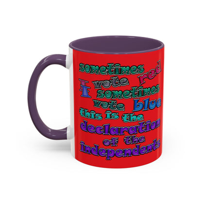declaration of the independents - Accent Mug (red)