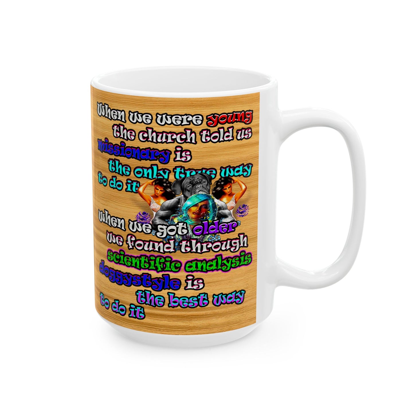 doggystyle - White Mug (butterscotch wood finish)
