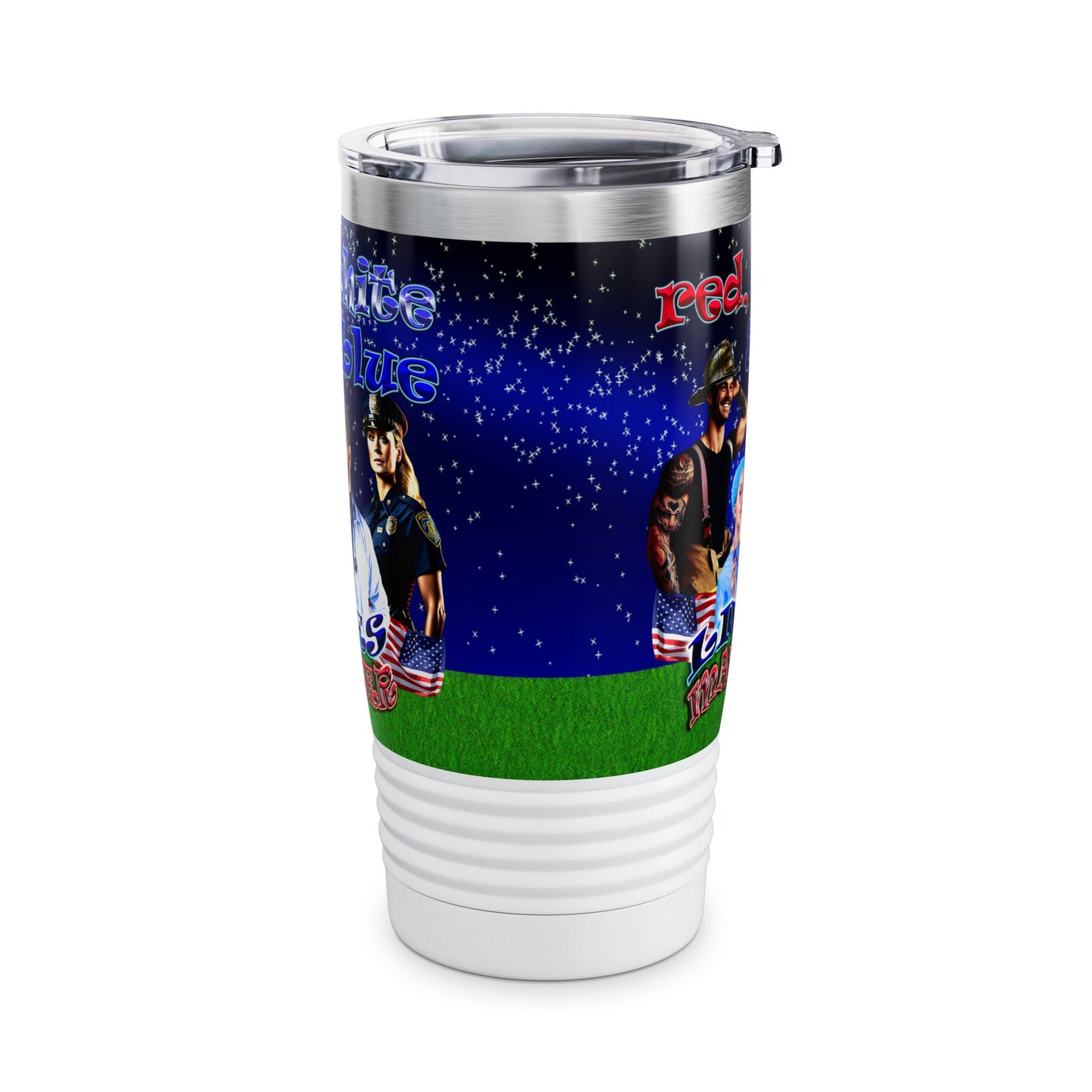 rw&b lives matter - Ringneck Tumbler, 20oz ('snoops' background)