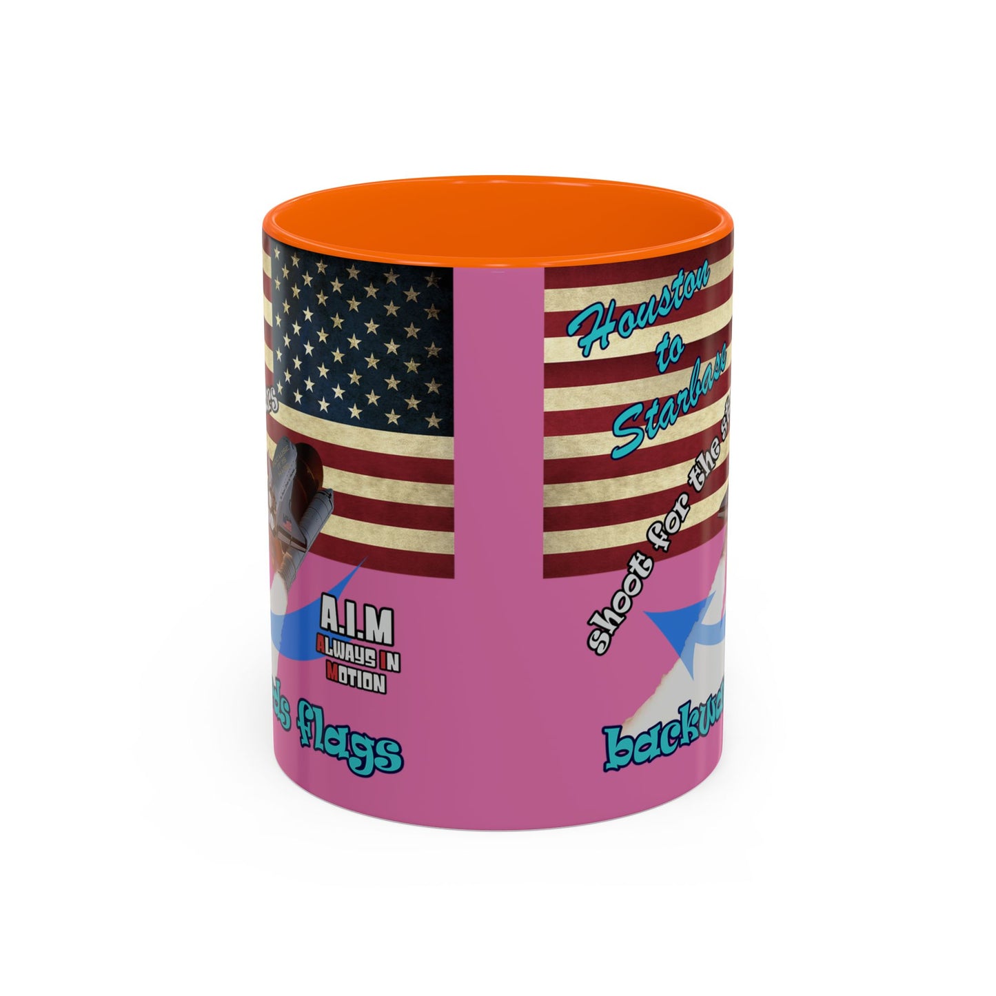 shoot for the stars - Accent Mug (light pink)