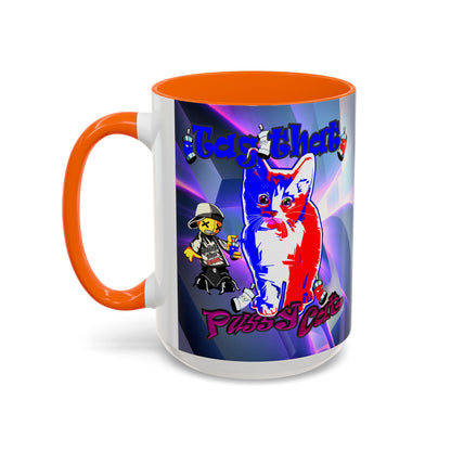 tag that - Accent Mug (grey-pink wave)