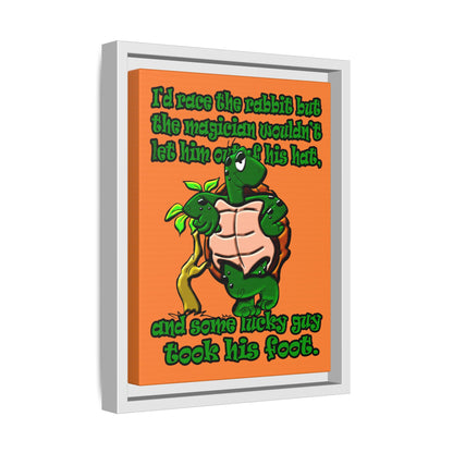 turtle race - framed canvas art (crusta)