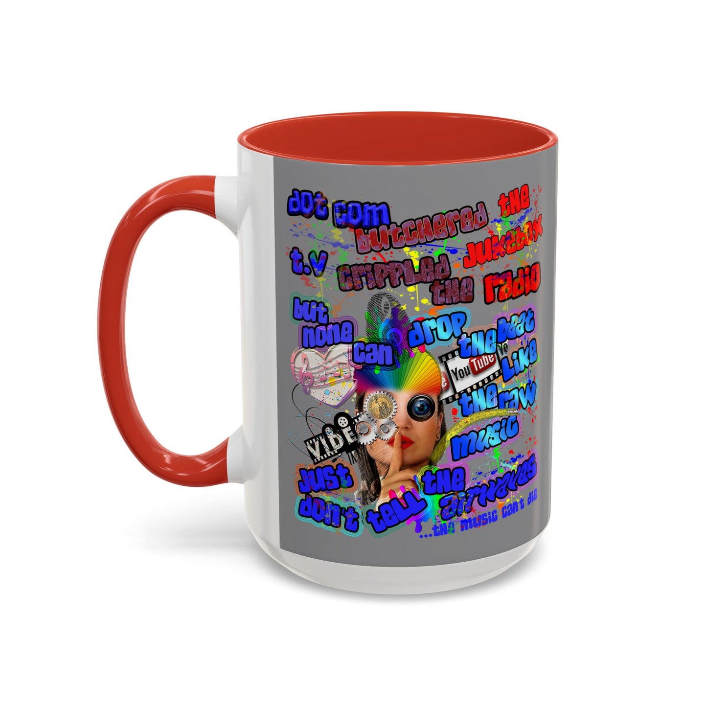drop the beat - Accent Mug (grey)