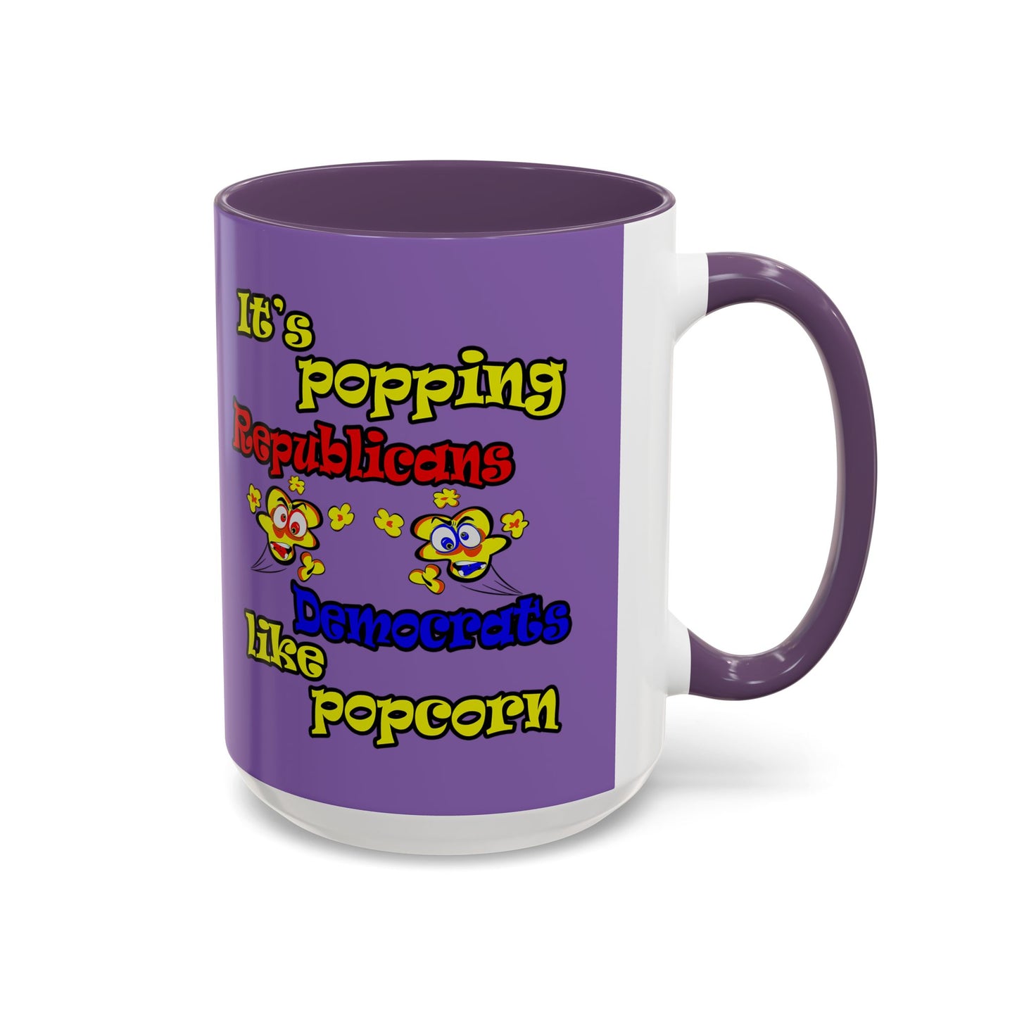 popping like popcorn - Accent Mug (light purple)