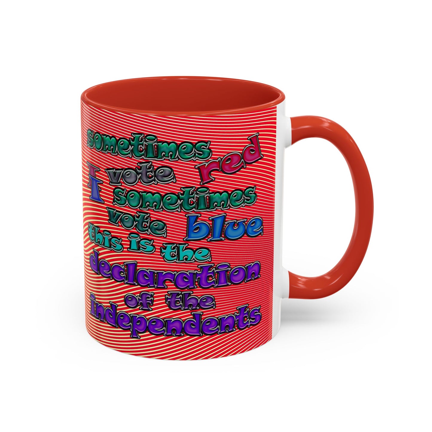 declaration of the independents - Accent Mug (yellow-orange wave)