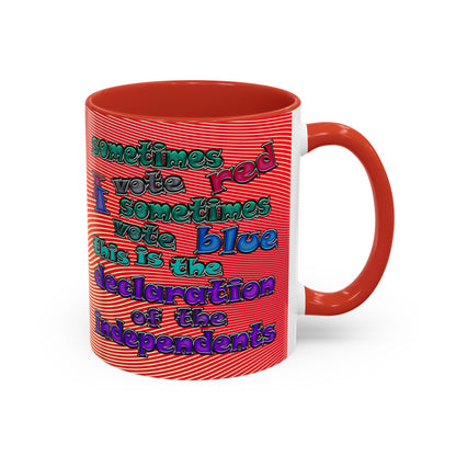 declaration of the independents - Accent Mug (yellow-orange wave)