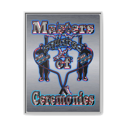 em cee squared - framed canvas art (brushed nickel)