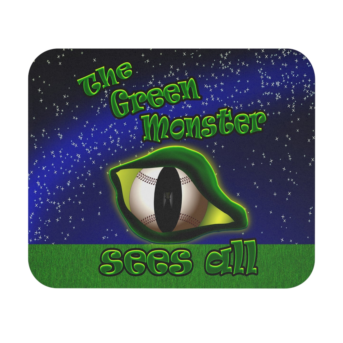 green monster - Mouse Pad (Rectangle) ('snoops' background)