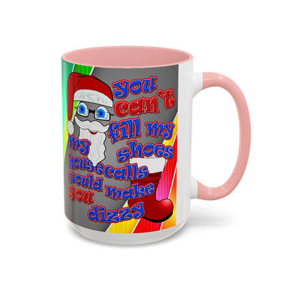 santa's shoes - Accent Mug (rainbow split)
