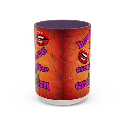 hoes b4 bros - Accent Mug (burnt orange)