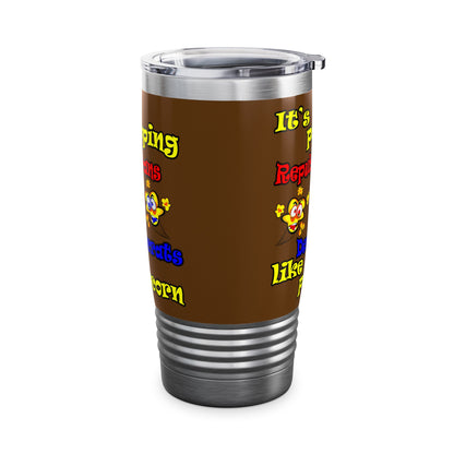 popping like popcorn - Ringneck Tumbler, 20oz (brown)