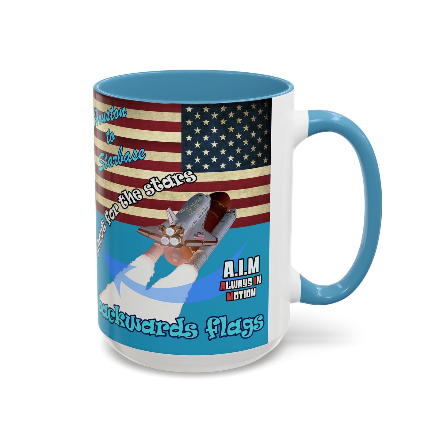 shoot for the stars - Accent Mug (turquoise)