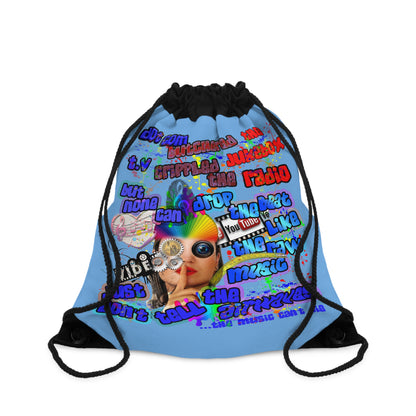drop the beat - Drawstring Bag (light blue)
