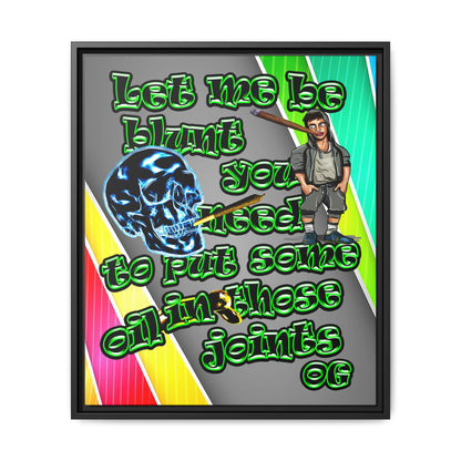 og - framed canvas art (rainbow split)