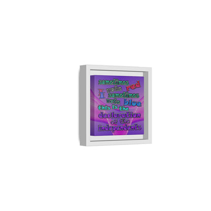 declaration of the independents - framed canvas art (purple-pink wave)