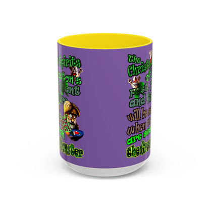 christmas spirits of boston - Accent Mug (light purple)