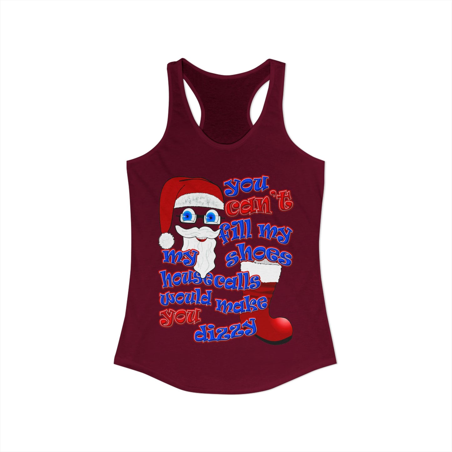 santa's shoes - Women's Ideal Racerback Tank